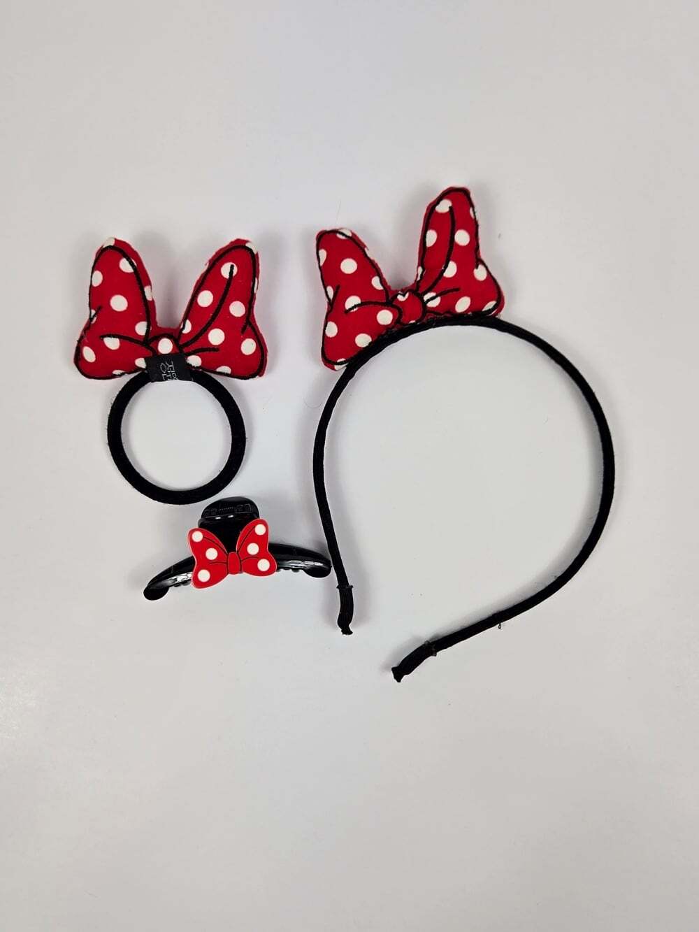 Minnie Mouse Red Polka Dot Bow Hair Accessories Headband Set of 3
